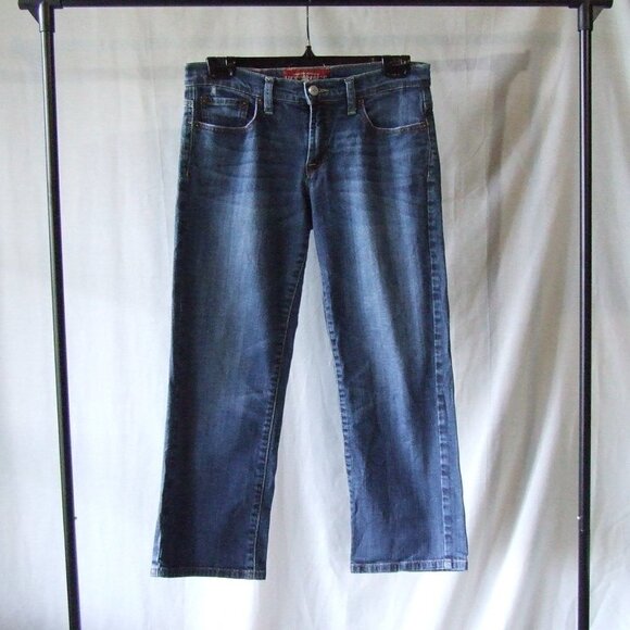 Lucky Brand jeans capri distressed stretch cotton denim pants petite cropped - Picture 1 of 14